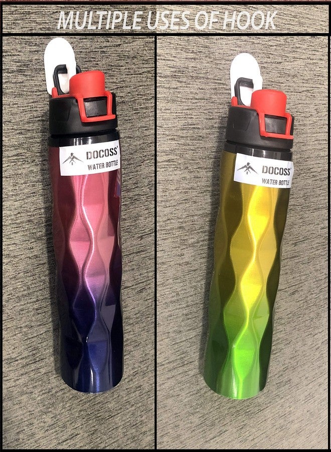 دوكوس - عبوة من 8 خطافات جدارية ذاتية اللصق بدون مسامير لتعليق الملابس والمناشف، خطافات جدارية لاصقة للحمام والمطبخ - تتحمل حتى 1 كجم (أبيض)، مصنوعة من مادة PVC - Image 5